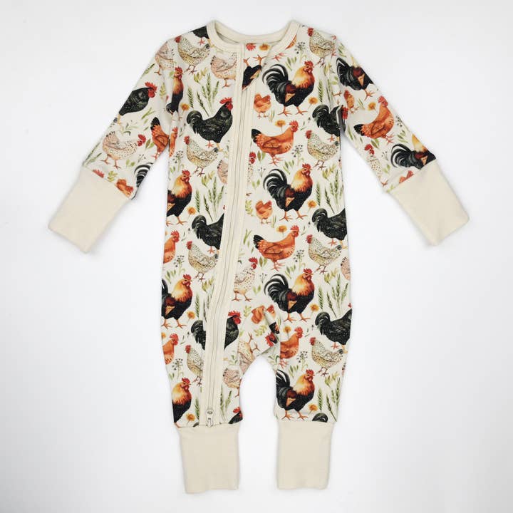 Earthy – wholesale Nattdräkt – Baby – Babypyjamas i ekologisk bomull 2-vägs dragkedja, korn