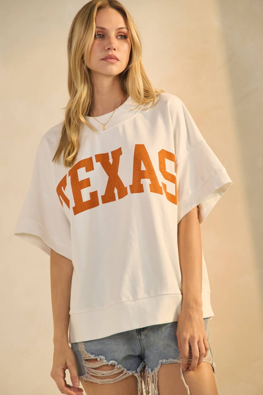 Bianco Felpa a maniche corte squadrata in vendita all'ingrosso su Faire3