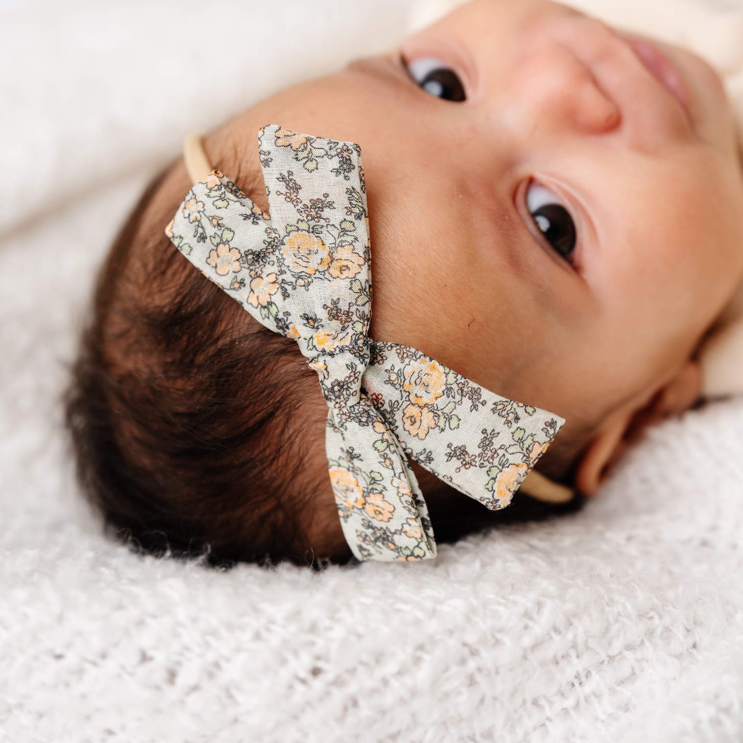Little Poppy Co - Wholesale Fashion Headband - Baby - Robin Floral Baby Headband Bow1