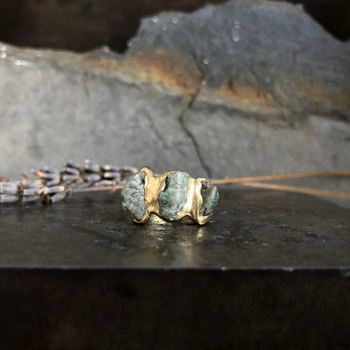 Mosaic Triple Ring for wholesale by Emilie Shapiro Jewelry