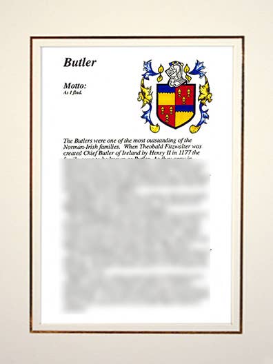 Butler for wholesale by Family Histories