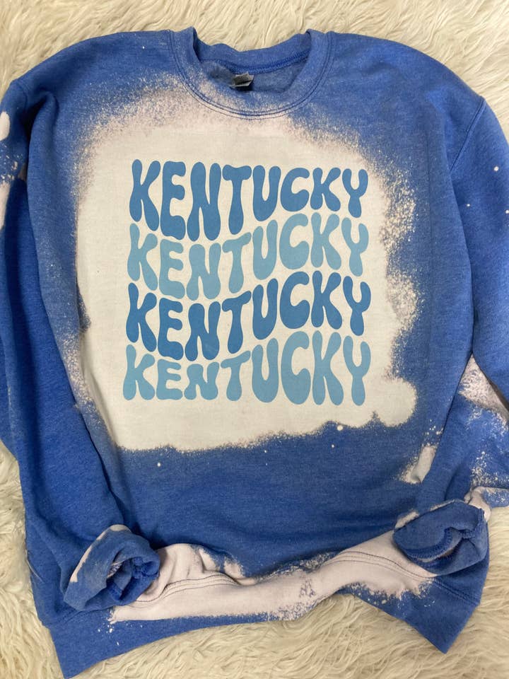 Chandail décoloré Kentucky Stacked KY pour la vente par Neat Creations