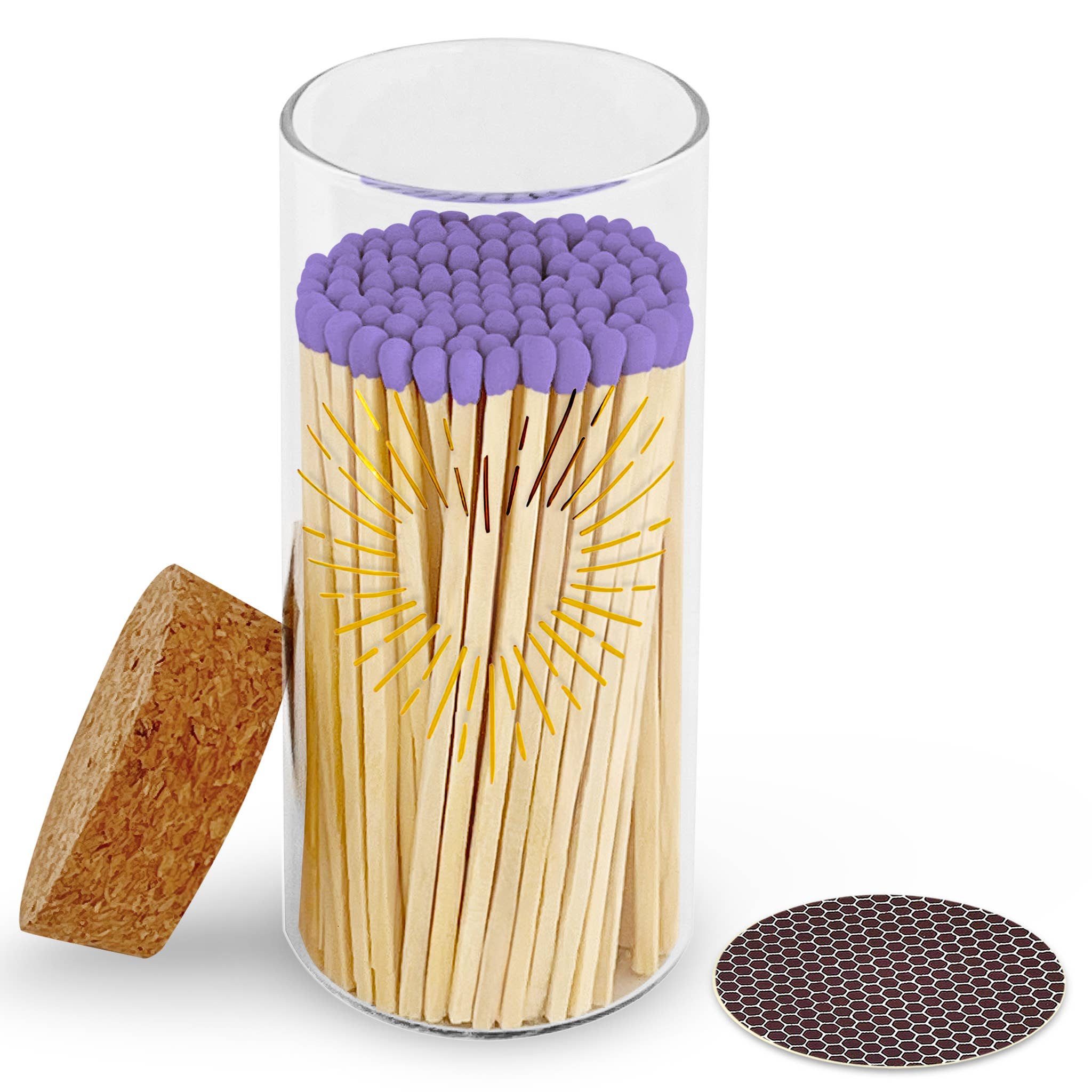 Thankful Greetings – wholesale Tändsticka – Guldtryck med 4" tändstickor & stor korktoppburk19