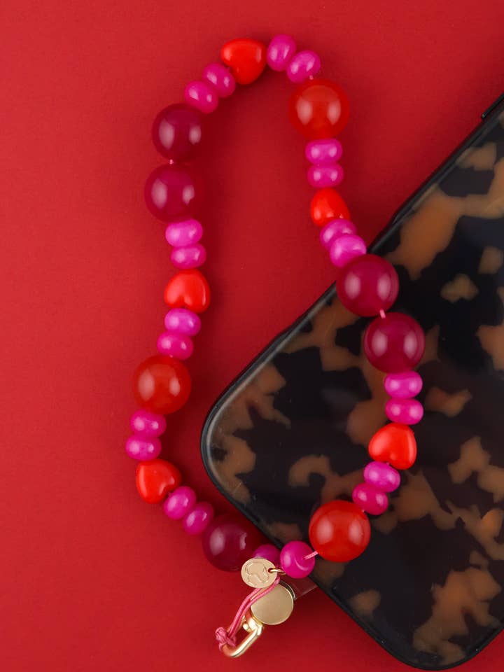 Amor Beaded Phone Charm for wholesale by Cara O Sello Brand