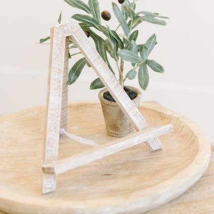 11649 - 9x10x2 wood easel, natural ORGANIZE table top decor for wholesale by Devanie At Home (Formerly Adams & Co.)