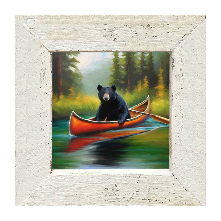 ginger blue - Wholesale Art Print - Black bear in Canoe