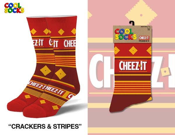 Cool Socks - Wholesale Socks - Unisex - Cheez It Crackers Socks