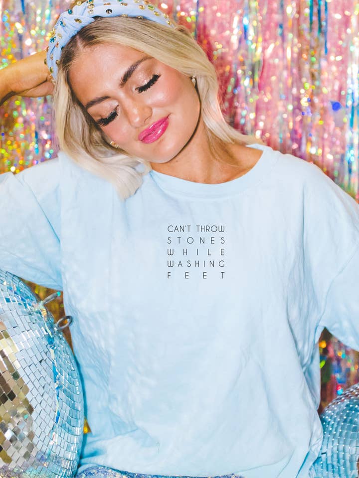 CANT THROW STONES WHILE WASHING FEET for wholesale by Gypsy Soul