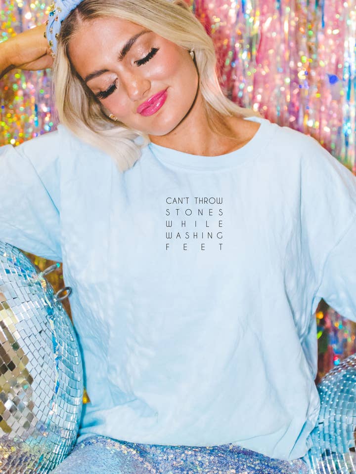 CANT THROW STONES WHILE WASHING FEET for wholesale by Gypsy Soul