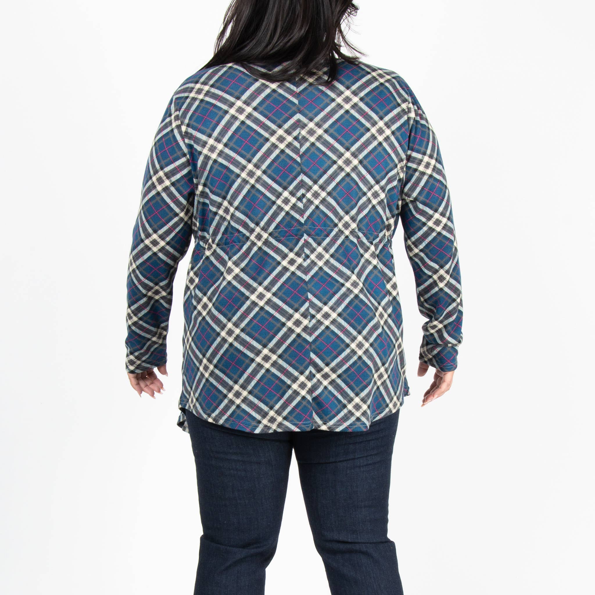 Elsie & Zoey - Vente Cardigan – femme - Soldes - Cardigan asymétrique en jersey Kate à nouer sur le devant9