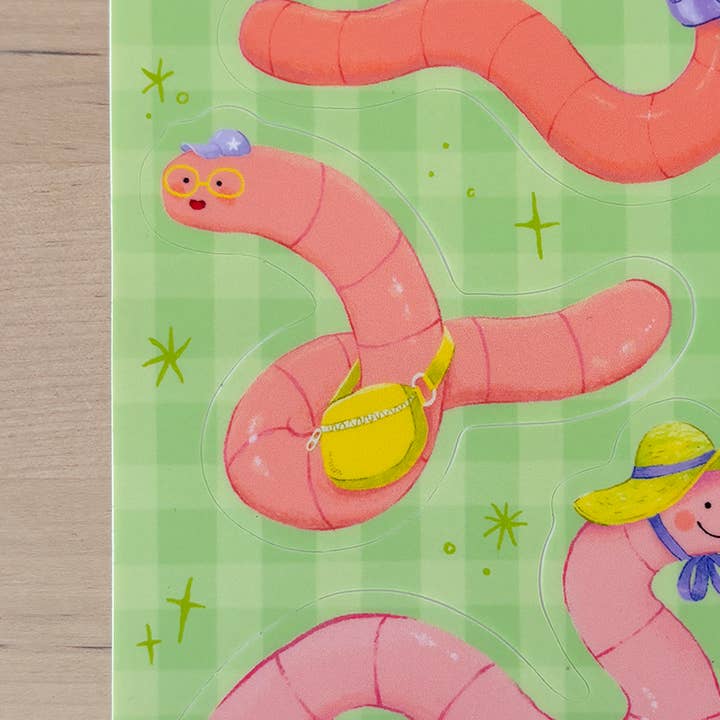 Emma Trithart - Wholesale Sticker - Worm Girlfriend Sticker Sheet1