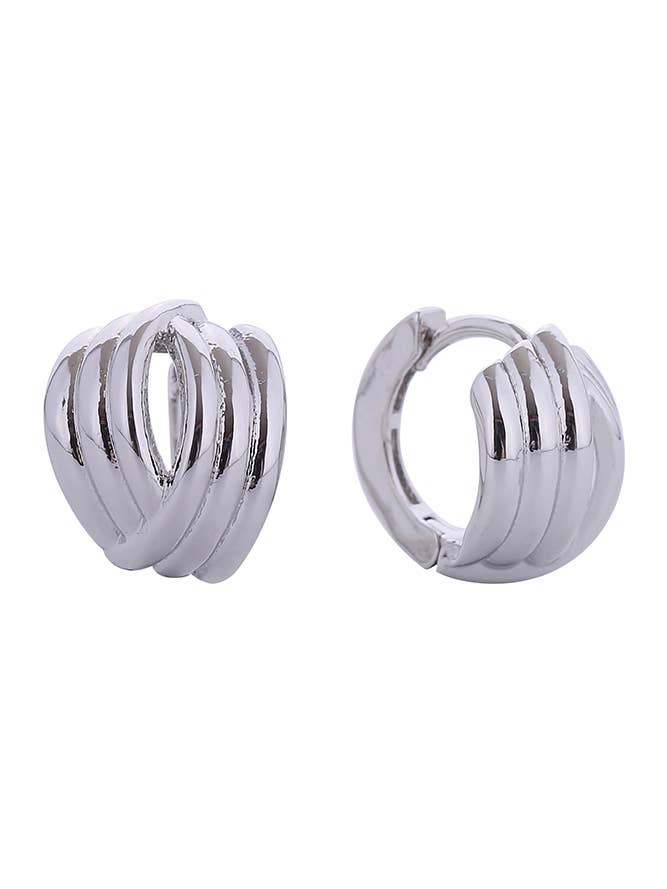 14K Criss Cross Trio Hoop Earrings for wholesale by Hana