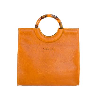Designed For Joy - Wholesale Tote Bag - Women's - Leather Ring Handle Satchel Bag, Medium Size - The Daphne2