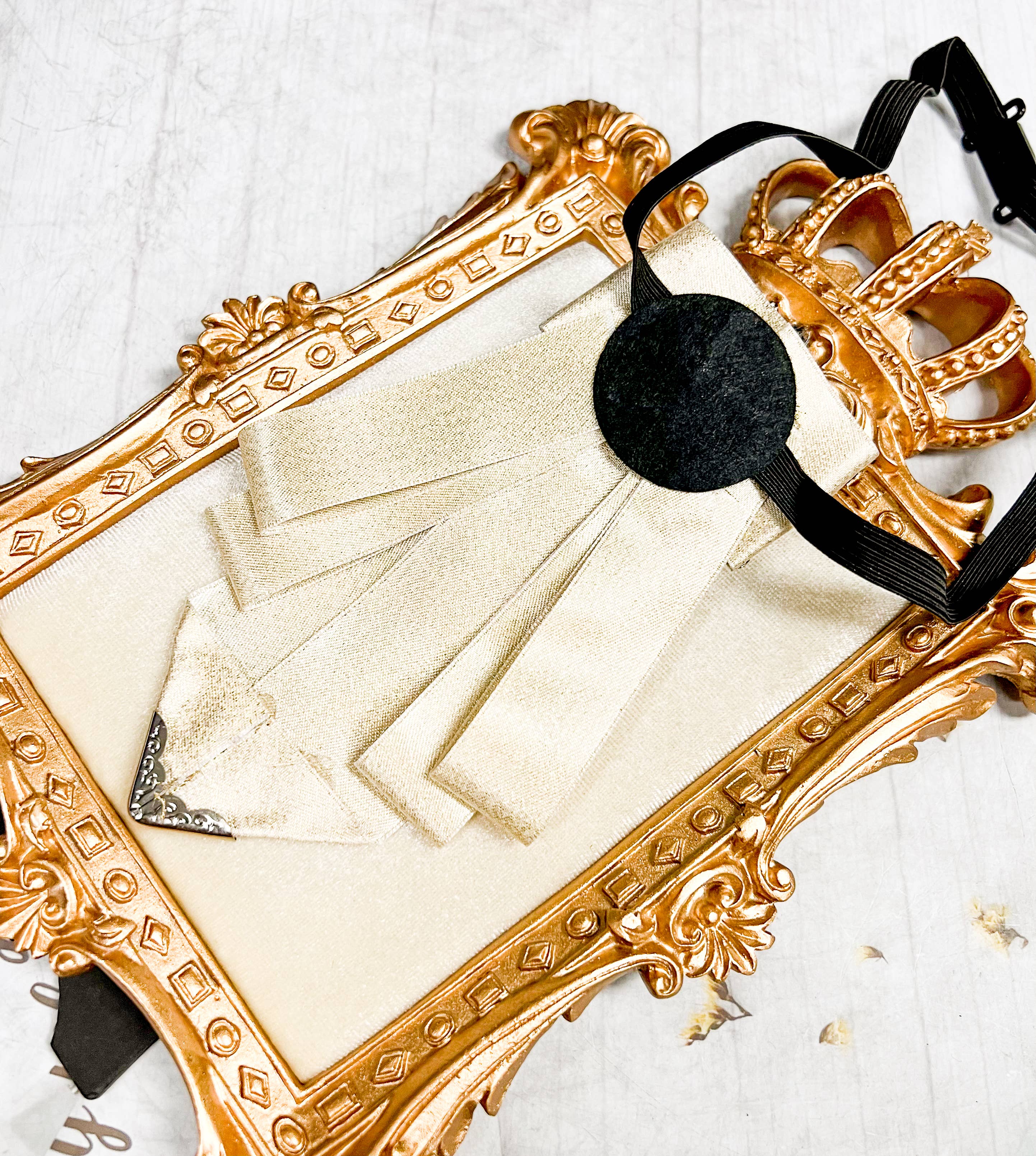 Happy Dream Gifts - Wholesale Tie Clip - Men's - Beige Bow Tie, Formal Event Necktie, Black Crystal Tie5