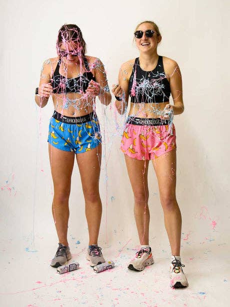 Blue Women's Bananas 1.5" Split Shorts (Blue) for wholesale on Faire7