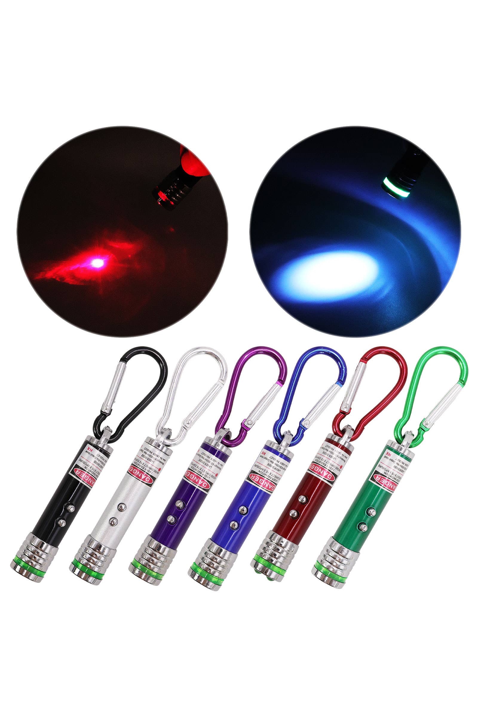 ASSORTED 2-in-1 Solid Led Flashlight Laser Light Pointer for wholesale on Faire