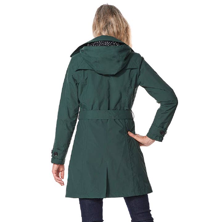 Happy Rainy Days – wholesale Trenchcoat - Dam – Dam Trenchcoat - Mörkgrön