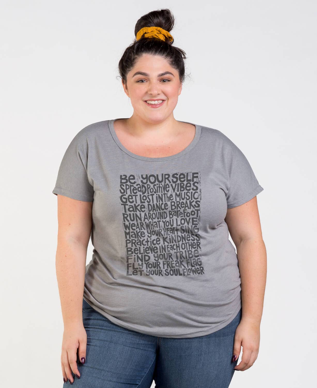 Soul Flower - Wholesale Screen Printed T-Shirt - Women's - Soul Flower Manifesto Slouch Top2