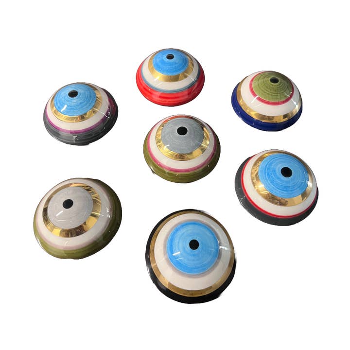 Fermacarte a forma di occhio per la vendita all'ingrosso da parte di So Blue Greek Ceramics and Gifts