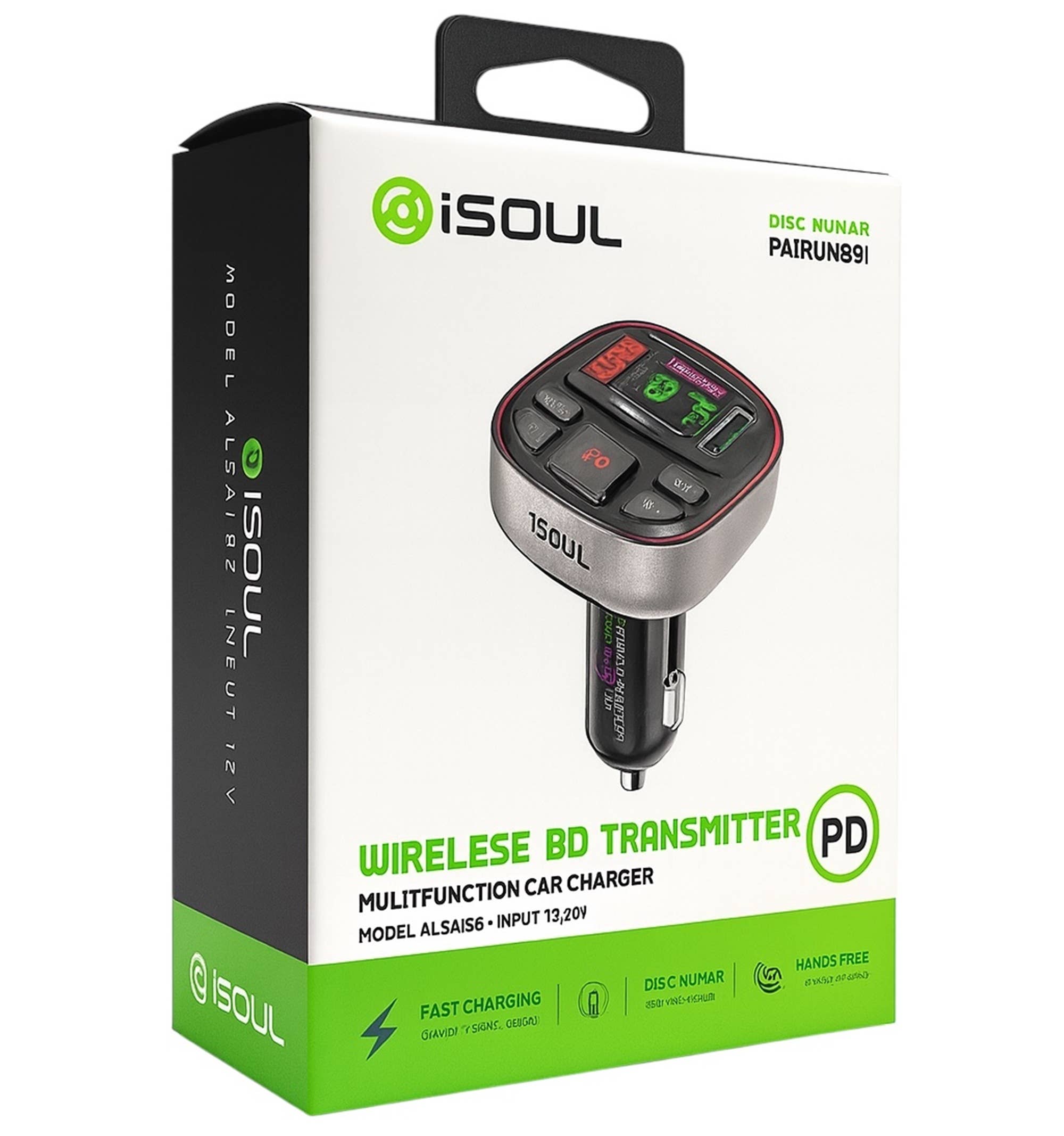 Mighty Wireless - Vente Chargeurs portables - iSoul Émetteur FM sans fil avec fonction PD ALSA162