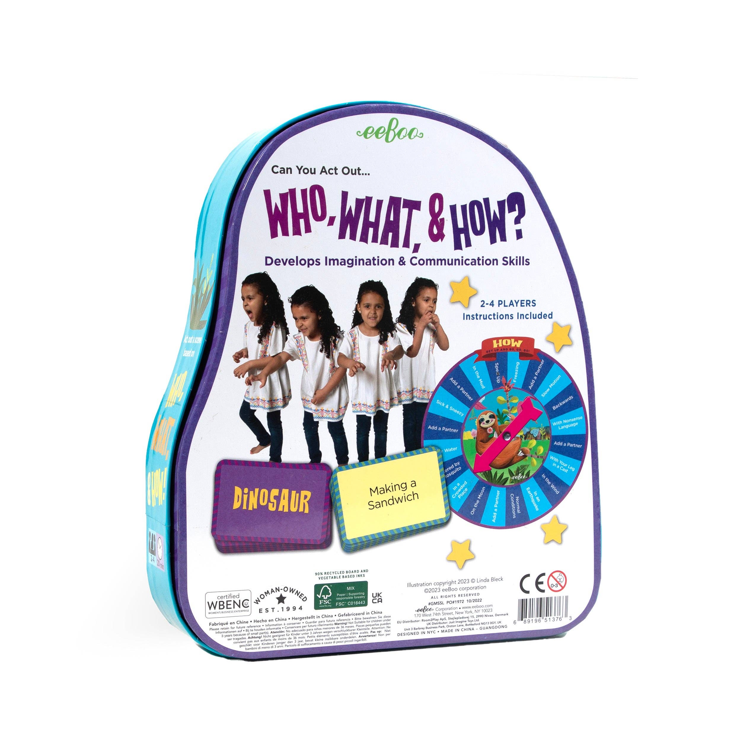 eeBoo - Wholesale Card Game - Sloth in a Hurry Shaped Spinner Game1