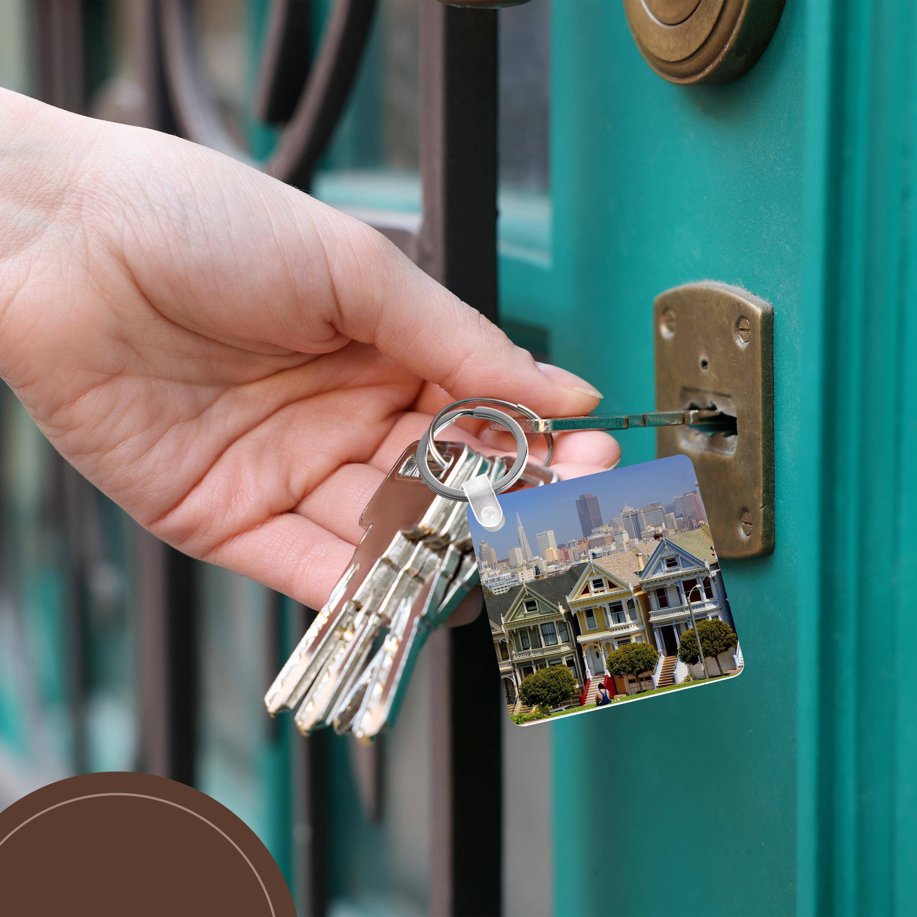 3dRose - Wholesale Keychain - Unisex - 3dRose, USA, California. San Francisco, the Painted Ladies., Key Chain5