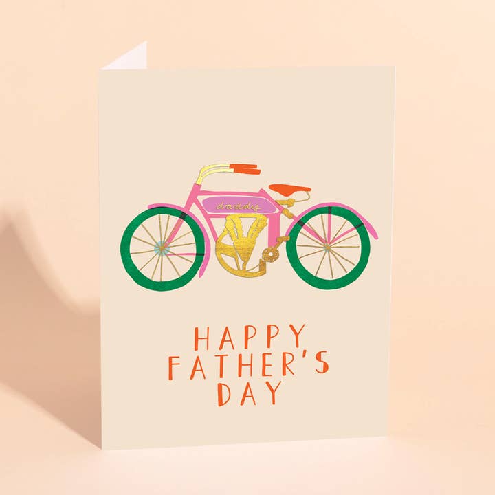 VINTAGE BIKER - Cartão do Dia dos Pais por atacado de Carolyn Suzuki