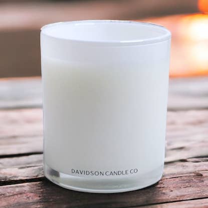 Santal & Coconut 11 oz jar candles for wholesale by Davidson Candle Company LLC