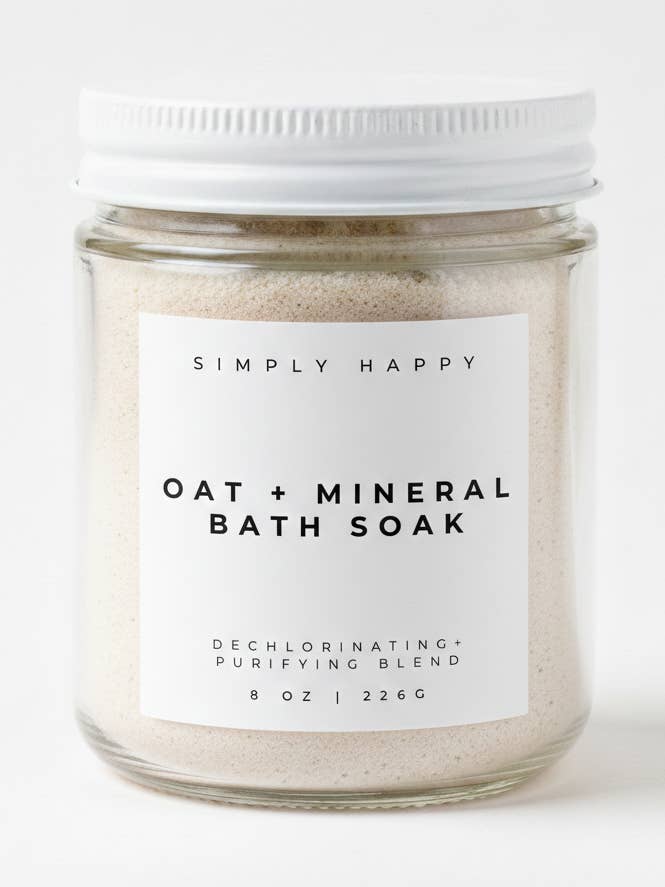 Oat + Mineral Bath Soak | Dechlorinating + Purifying Blend for wholesale by Simply Happy