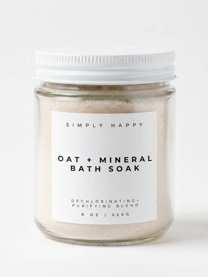 Oat + Mineral Bath Soak | Dechlorinating + Purifying Blend for wholesale by Simply Happy