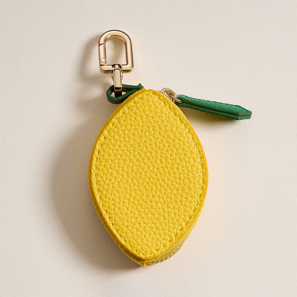 Sensibling Corp. - Wholesale Keychain - Women's - Genuine Leather Lemon Coin Purse / Keychain / Bag Charm1