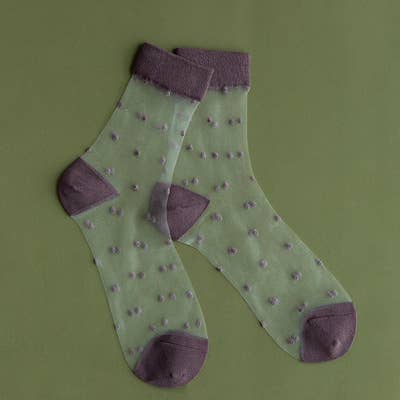 MKS America - Wholesale Socks - Women's - Polka Dots Sheer Mesh Socks5