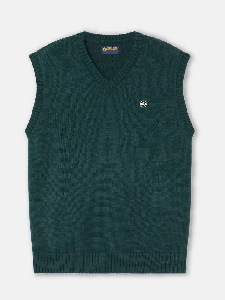 Dark Green Knit Vest for wholesale by ALTONADOCK