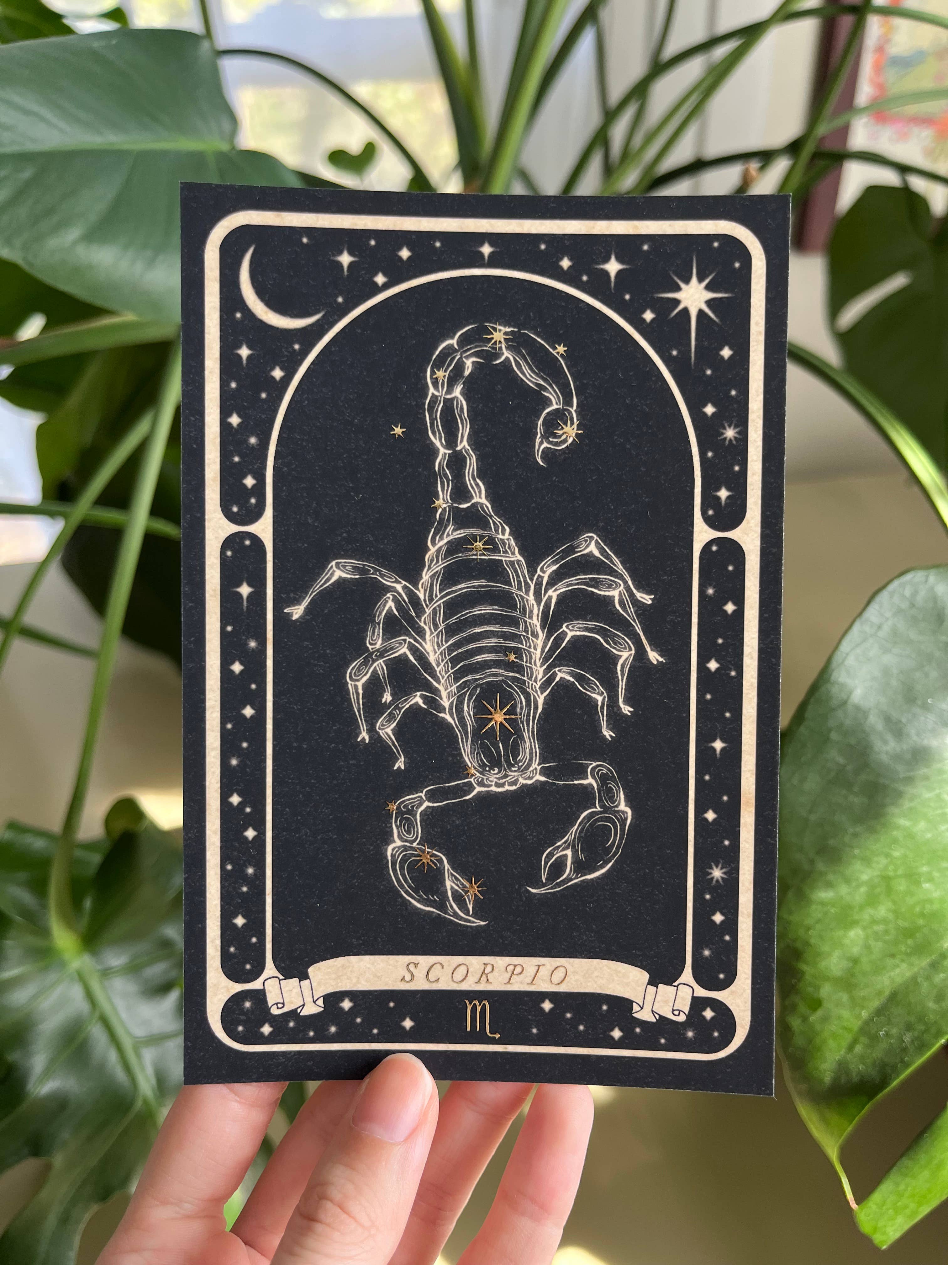 Lauren Noel Studio - Wholesale Postcard - Zodiac Gold Foil Postcard10