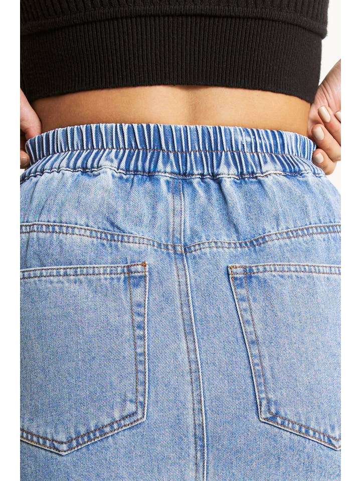 DENIM COOPER JACKET AND SKIRT SET - HQSET0087 for wholesale on Faire10