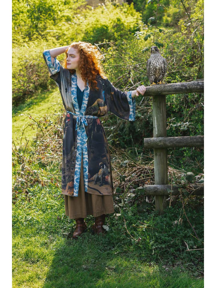 Market of Stars (USA) – Großhandel Kimono – Damen – Wild Beauty Opern-Duster Kimono mit Pfauenmotiv7