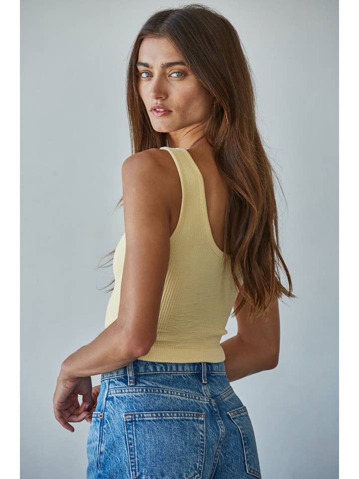 By Together - Wholesale Tank Top - Women's - S1050N | Seamless Sleeveless UV Neck Reversible Tank Top22