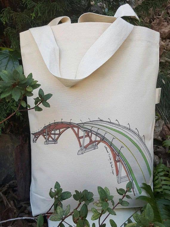 Bolsa de ombro de lona Sellwood Bridge por atacado de Alshiref Design and Print LLC
