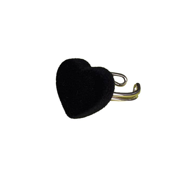 BLACK VELVET HEART RING for wholesale by Smartever Srl