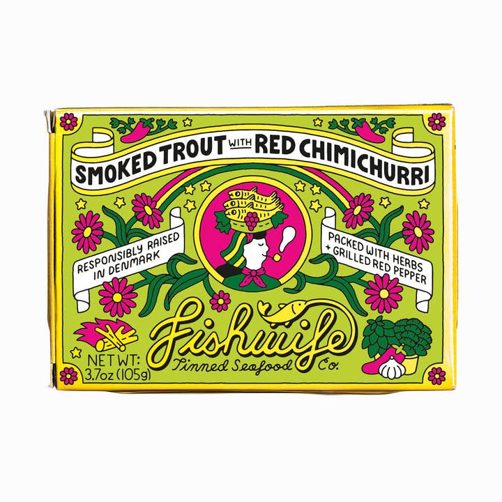 Smoked Rainbow Trout with Red Chimichurri for wholesale by Fishwife