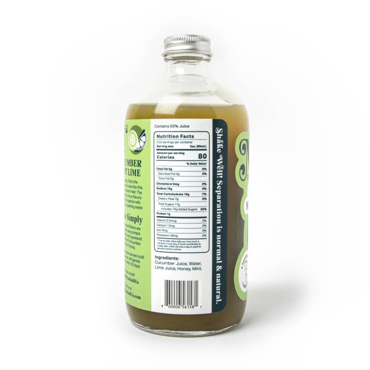 Mixly - Wholesale Cocktail Mix/Syrup - Cucumber Mint Lime Mixer