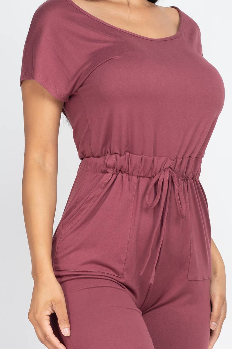 CAPELLA APPAREL – Großhandel Jumpsuit – Damen – Jumpsuit mit zwei Wege-Schultern und Kordelzug9