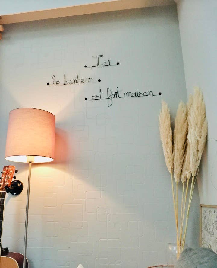 Bijoux de Mur - Wholesale Wall Accent - Metal Wall Decoration “Here happiness is homemade”3