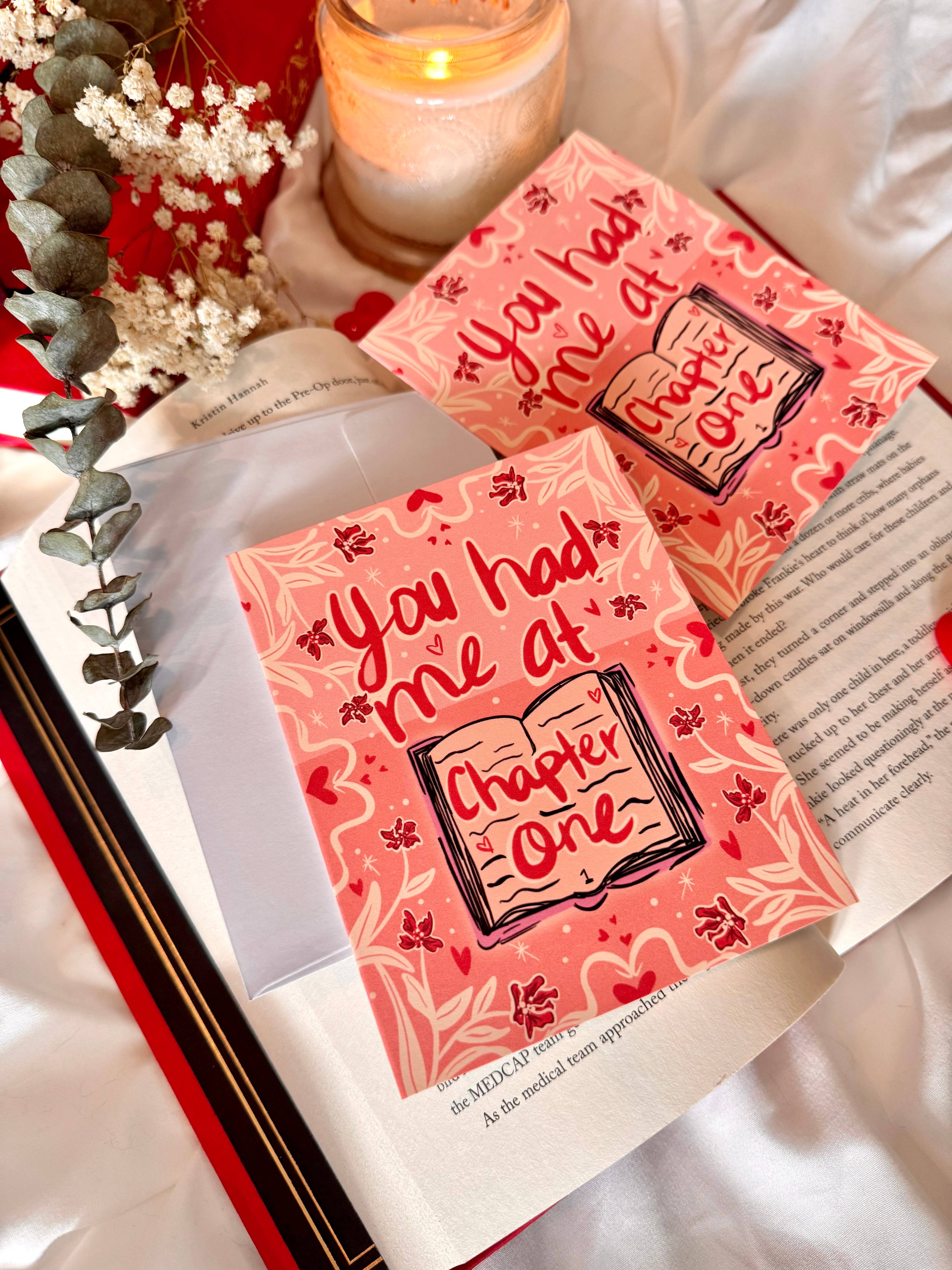 Arts By BooksNMae - Wholesale Love Card - You Had Me At Chapter One Bookish Greeting Card  2