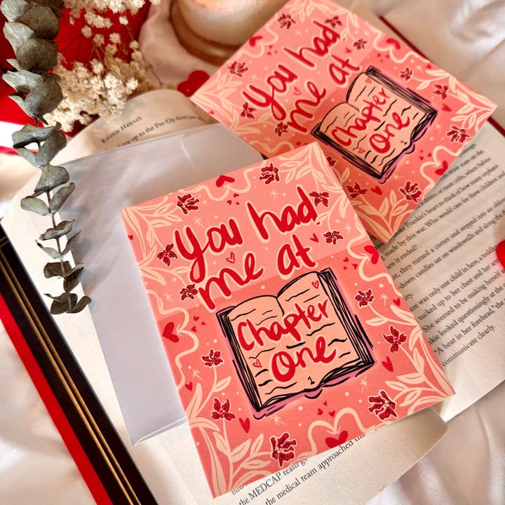 Arts By BooksNMae - Wholesale Love Card - You Had Me At Chapter One Bookish Greeting Card 2