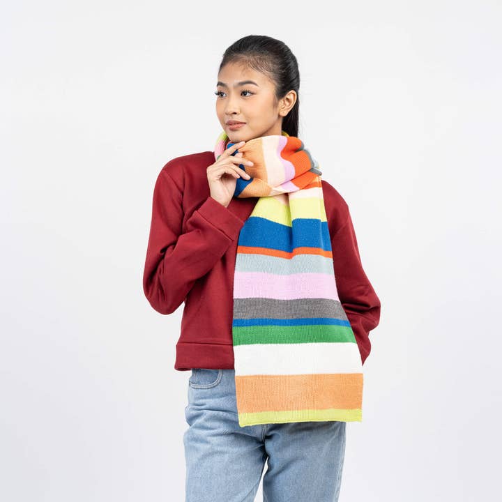VERLOOP | knits - Wholesale Scarf - Unisex - Multi Stripe Big Scarf8