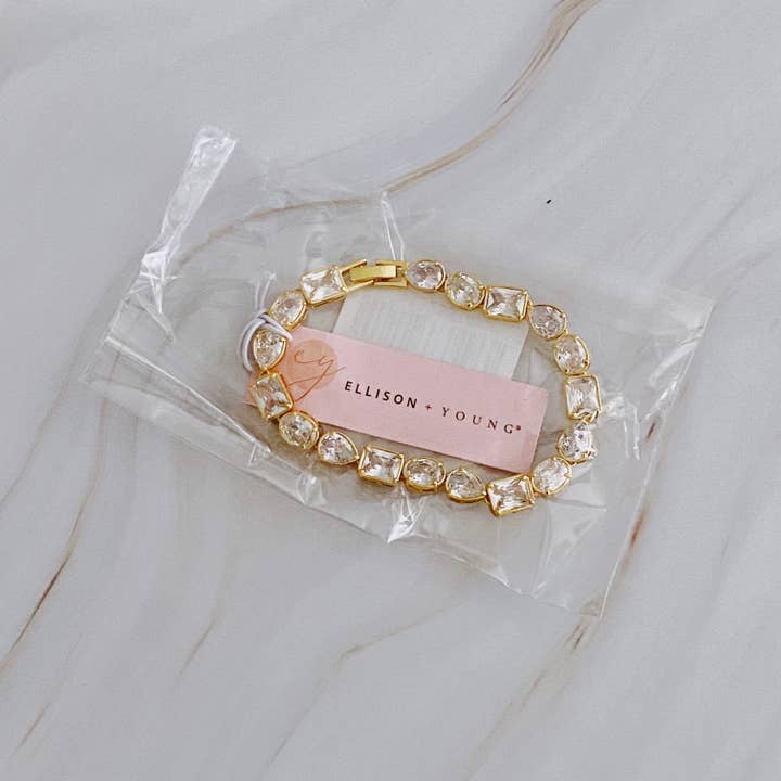 Ellison+Young - Wholesale Tennis Bracelet - Sparkling In Shapes Bracelet