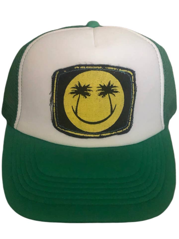 Happy Palms Patch Trucker Hat for wholesale by Cali Good Life