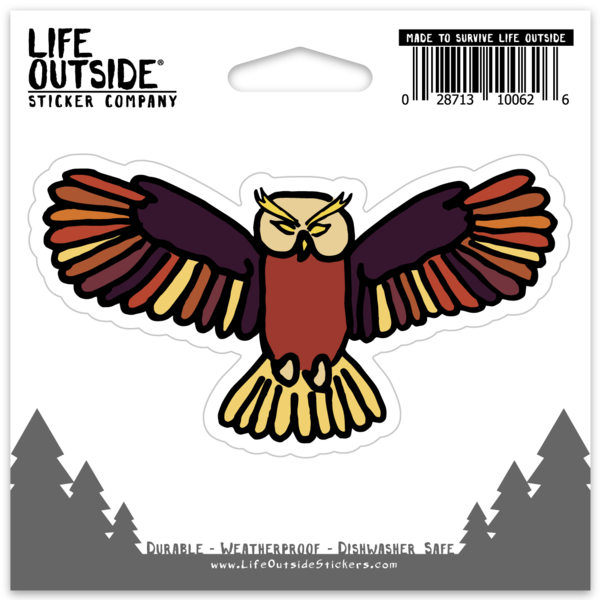 Life Outside Sticker Company - Wholesale Sticker - Oliver the Owl Sticker1