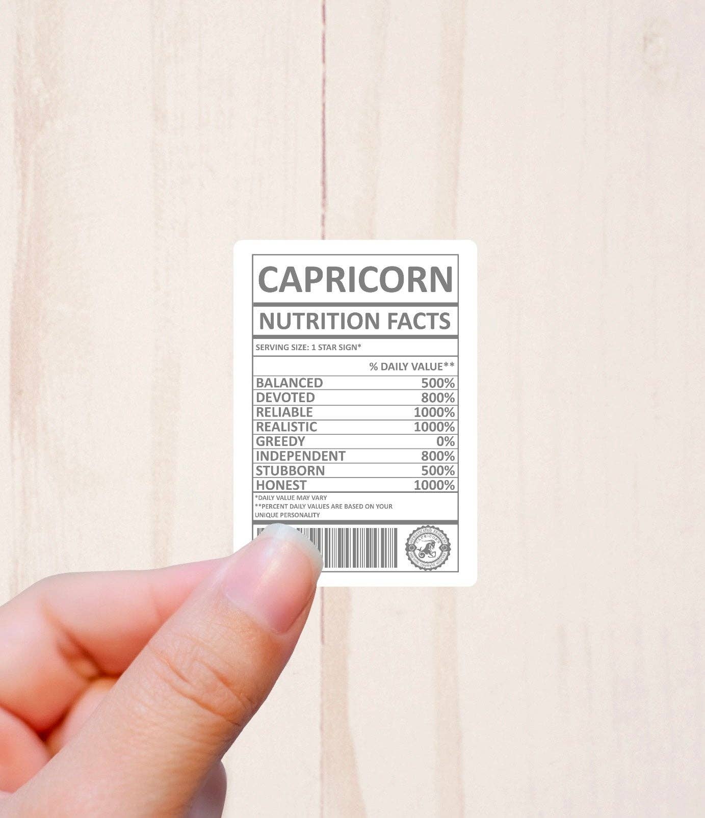 Graceful Darkness, LLC – wholesale Sticker – Zodiac Signs, Nutritional Facts, Vinyl Sticker9